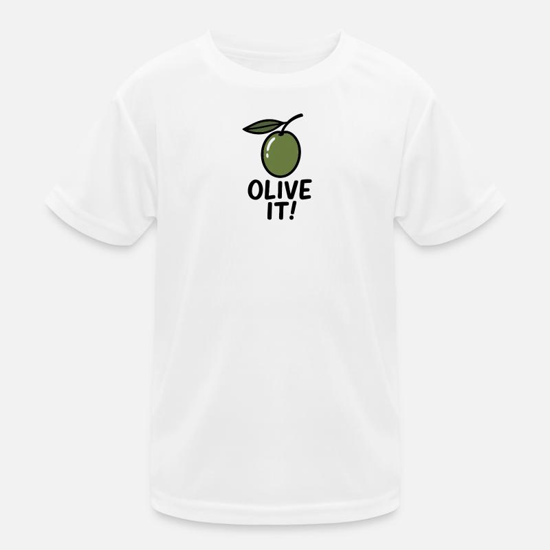 Illustration d’olive avec slogan T-shirt sport Enfant