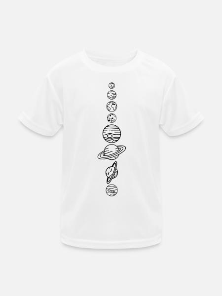 Solar System Planets – Solar System Space - Kids Functional T-Shirt - white - Front