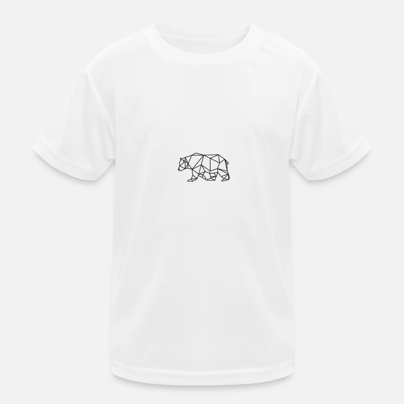 Ours noir géométrique T-shirt sport Enfant
