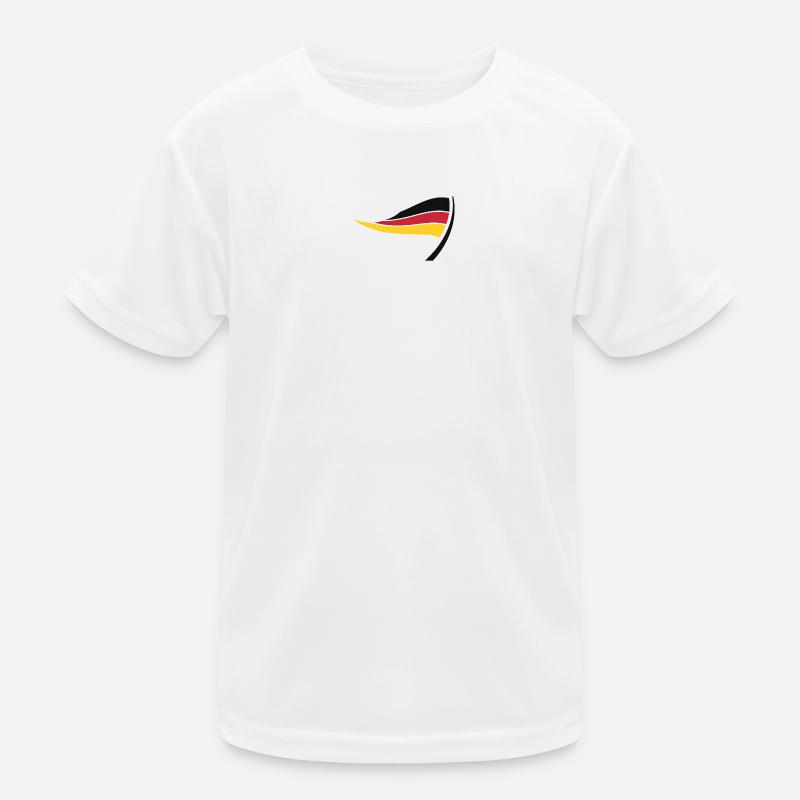 Deutsche Flaggenwelle Kinder Funktions-T-Shirt