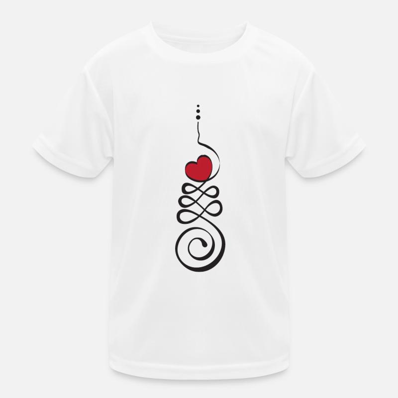 Einzigartiges Unalome Herz Kinder Funktions-T-Shirt