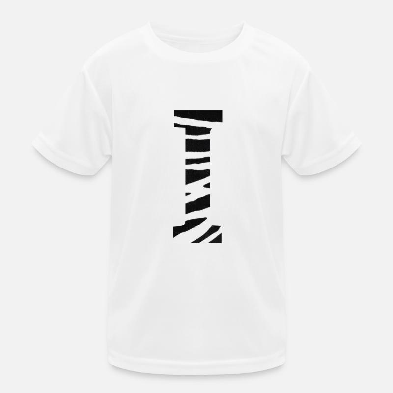 Letter i zebra Kids Functional T-Shirt