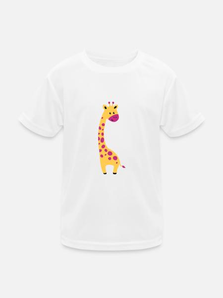 cute giraffe - Kinder Funktions-T-Shirt - Weiß