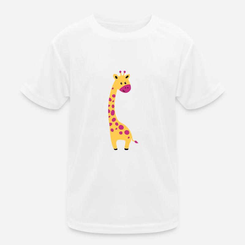 cute giraffe - Kinder Funktions-T-Shirt - Weiß