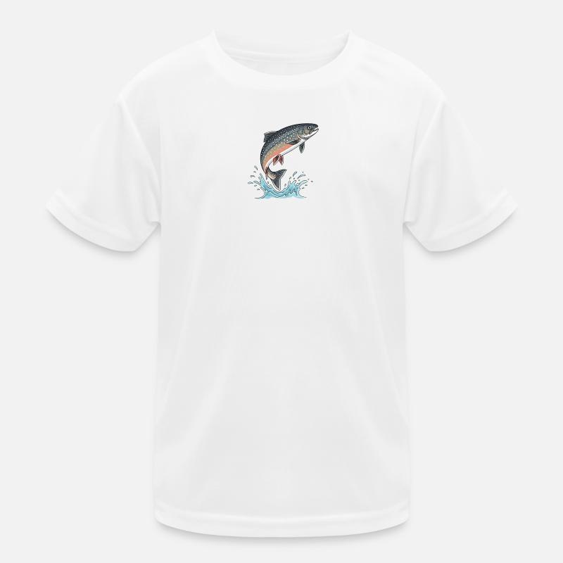 Omble chevalier Pêche à la truite Pêche à la mouche T-shirt sport Enfant