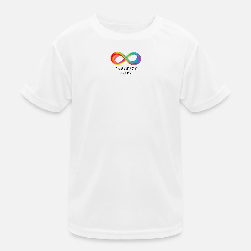 Infinite Love - Buntes Unendlichkeitszeichen Kinder Funktions-T-Shirt