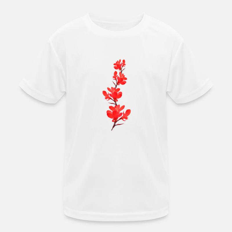 Tube de fleurs Fleurs rouges T-shirt sport Enfant