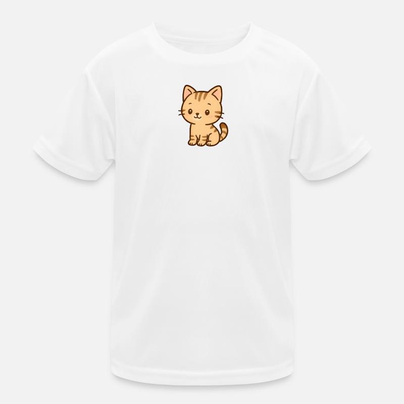 Motif de dessin animé de chaton mignon T-shirt sport Enfant