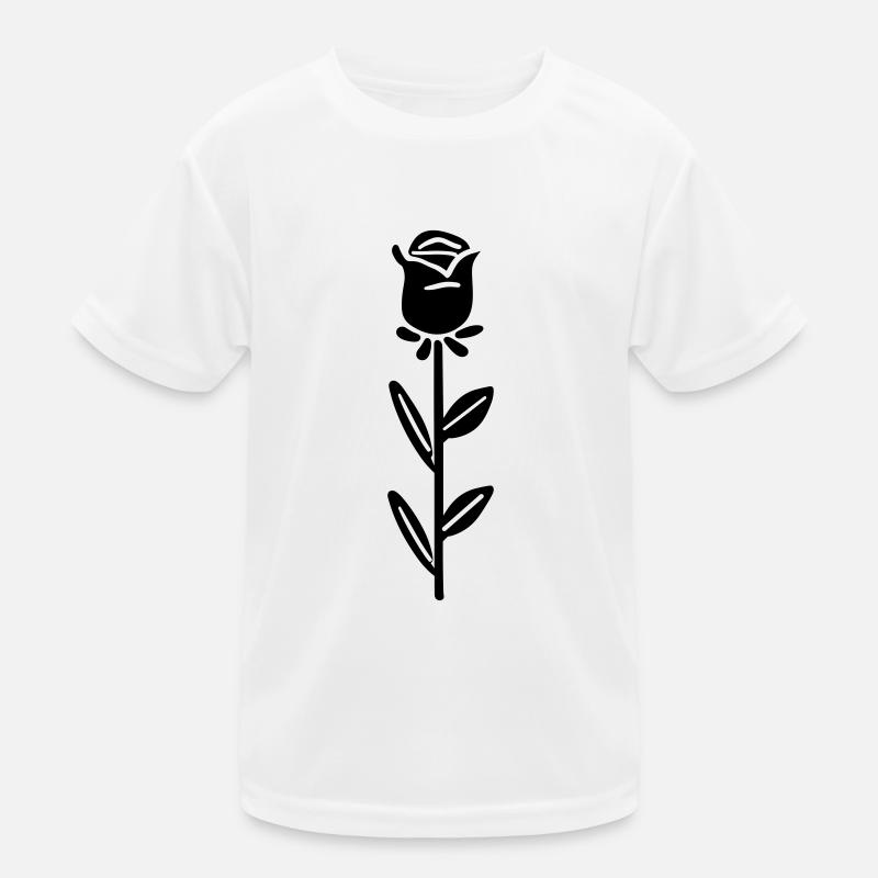 Fleur rose T-shirt sport Enfant