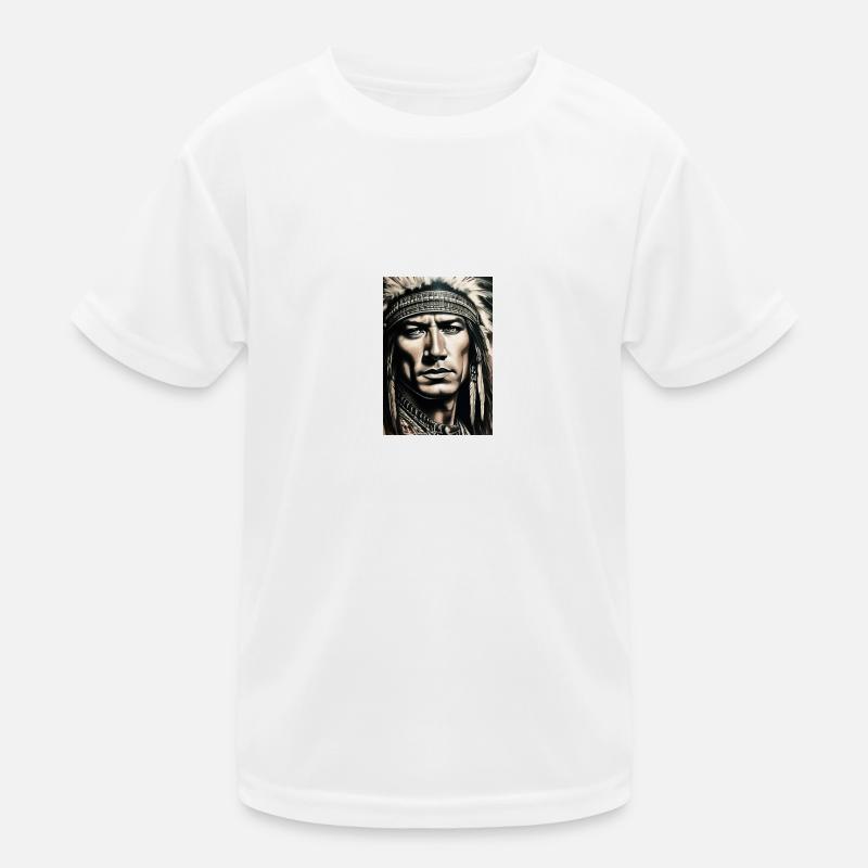 Winnetou,Indien,Illustration,Graffiti,Marron T-shirt sport Enfant
