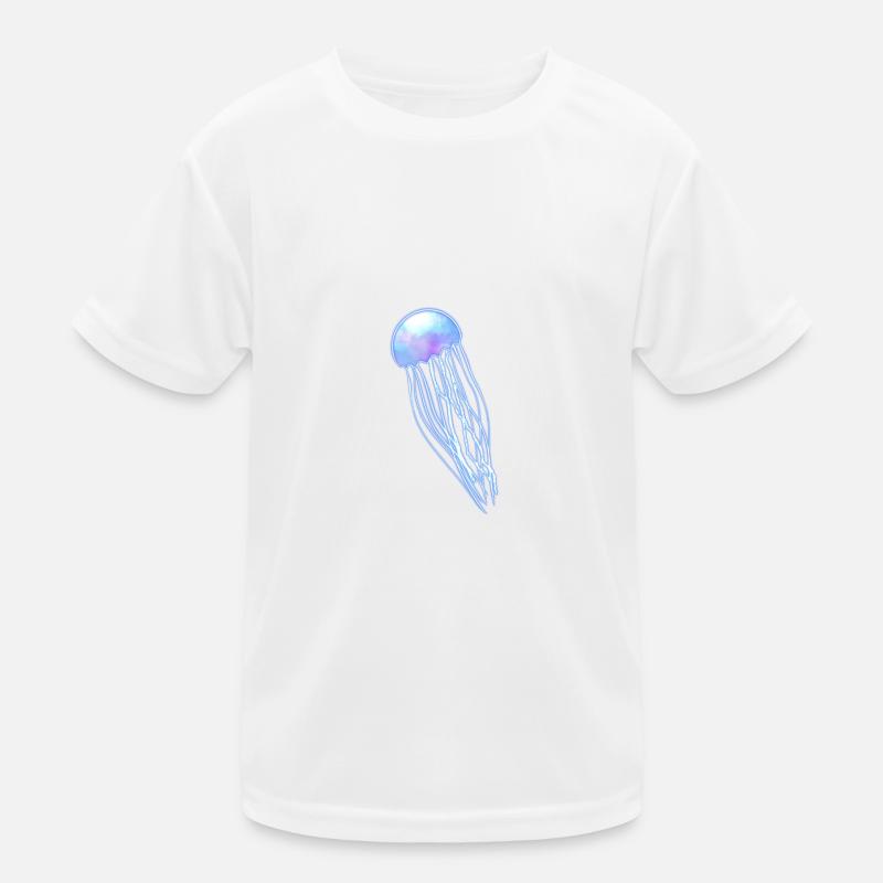 Blaue Qualle Kinder Funktions-T-Shirt