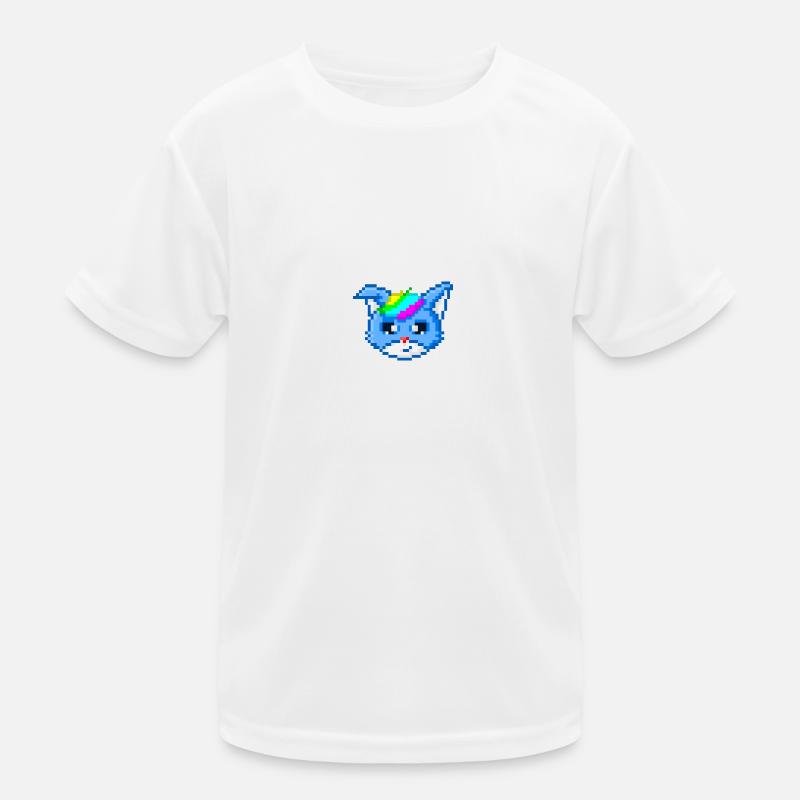 Pixelart Blue fox Kids Functional T-Shirt