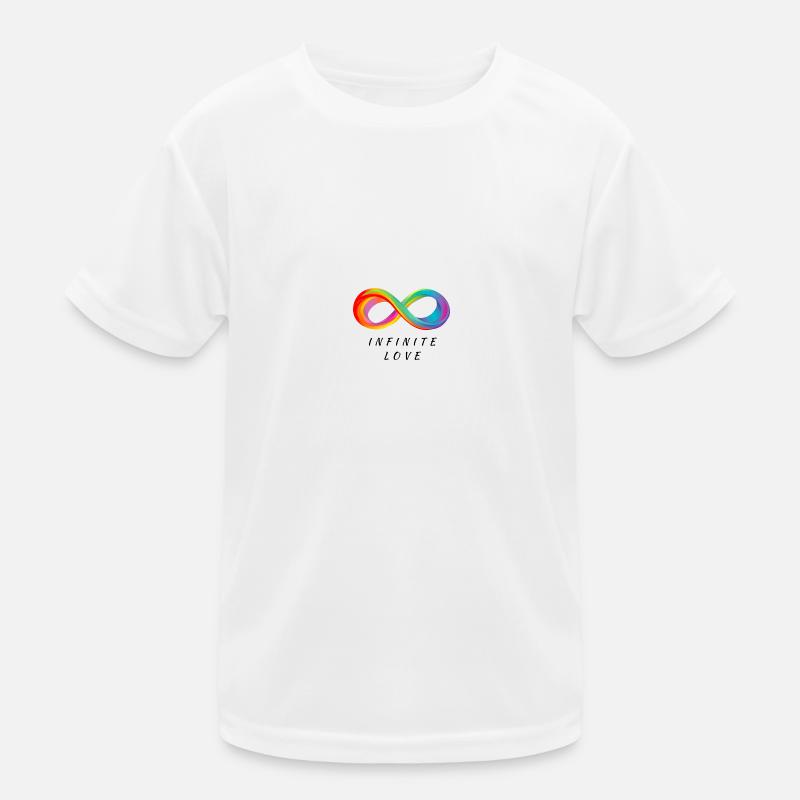 Infinite Love - Buntes Unendlichkeitszeichen Kinder Funktions-T-Shirt