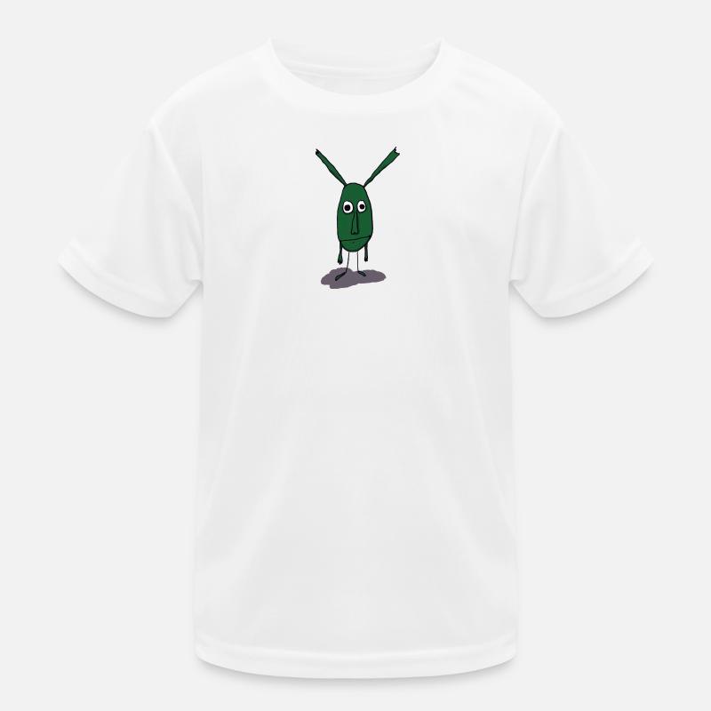 Illustration de monstre vert sur impression T-shirt sport Enfant