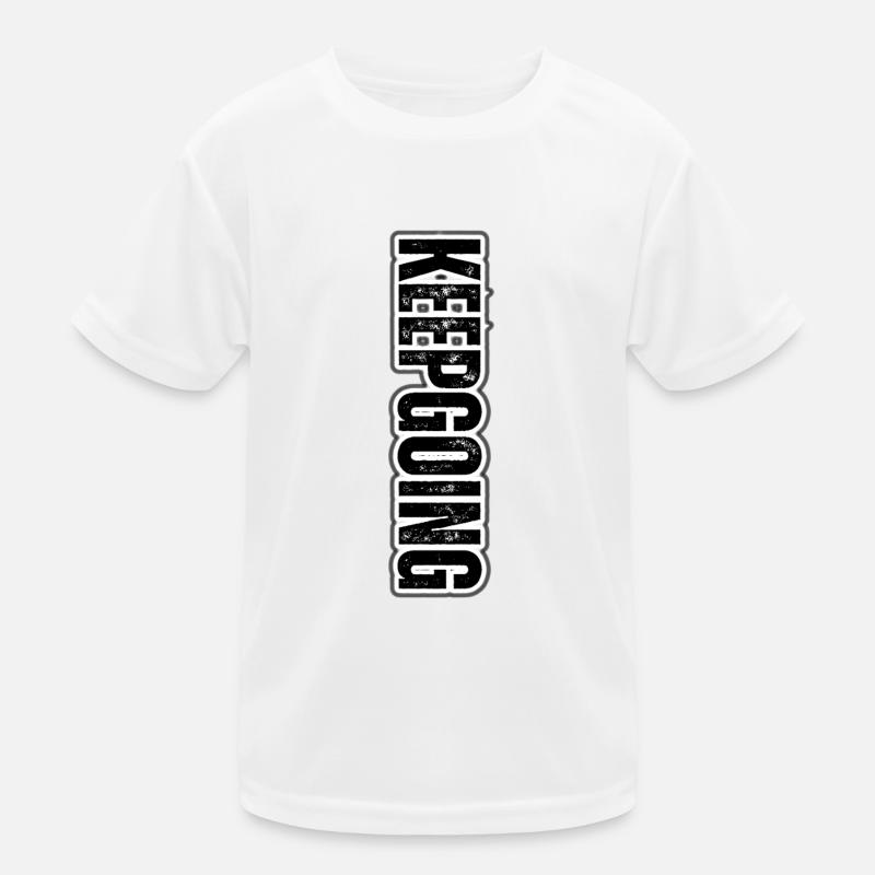 KEEP GOING – Motivational Vertical Pattern Kids Functional T-Shirt