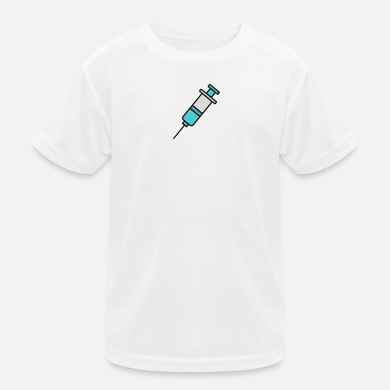 Spritze | Pro Impfung & Wissenschaft Statement Kinder Funktions-T-Shirt