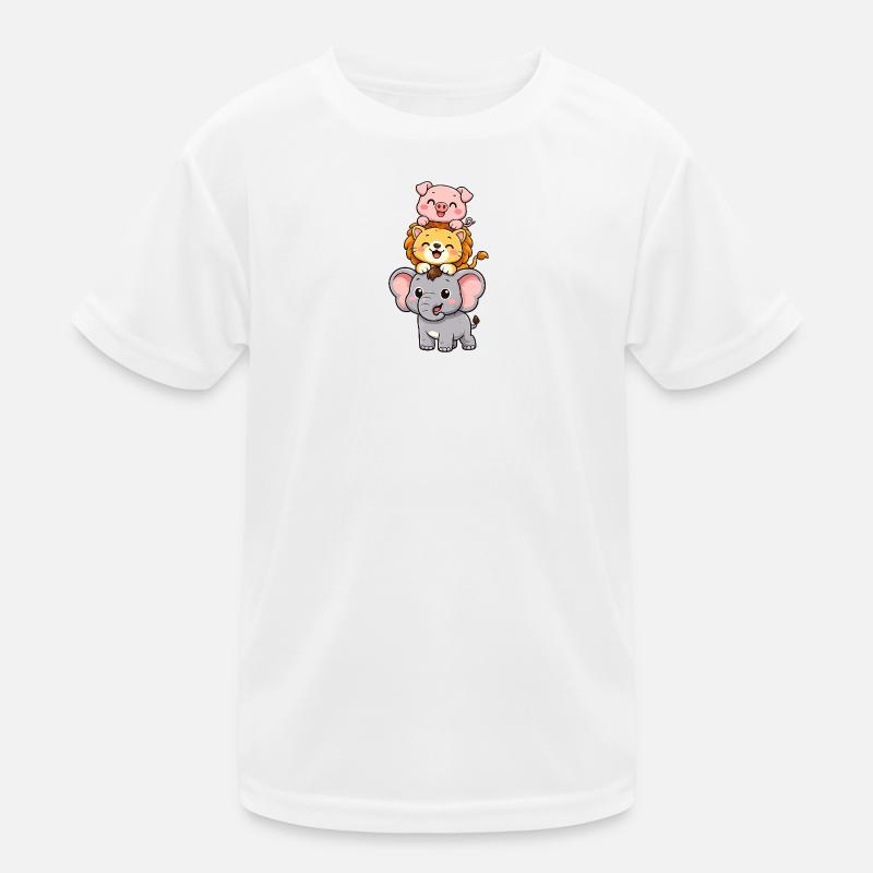 Éléphant, Lion, Cochon T-shirt sport Enfant