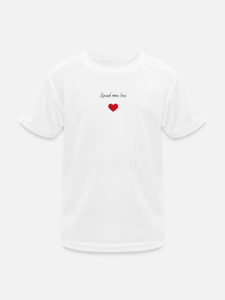 Spread more love - Kids Functional T-Shirt - white - Front