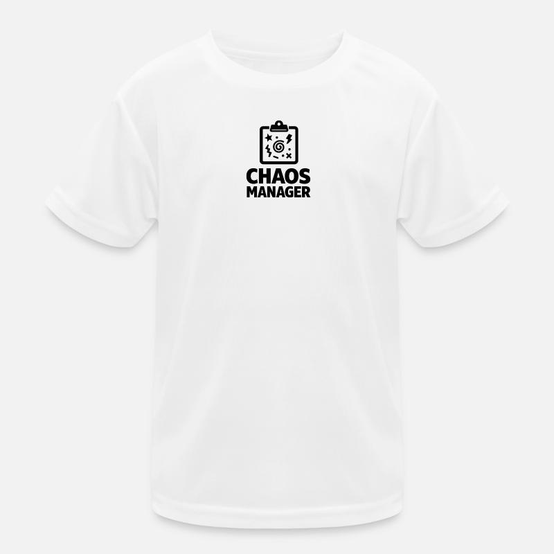 Chaos Manager Clipboard Design Kinder Funktions-T-Shirt
