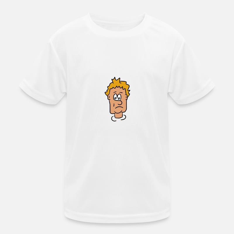 Trauriges Comic Gesicht unzufrieden Kinder Funktions-T-Shirt