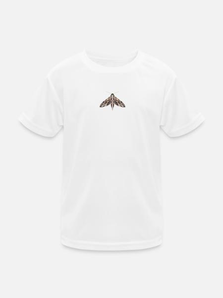 Butterflies: The morning glory hawkmoth - Kids Functional T-Shirt - white