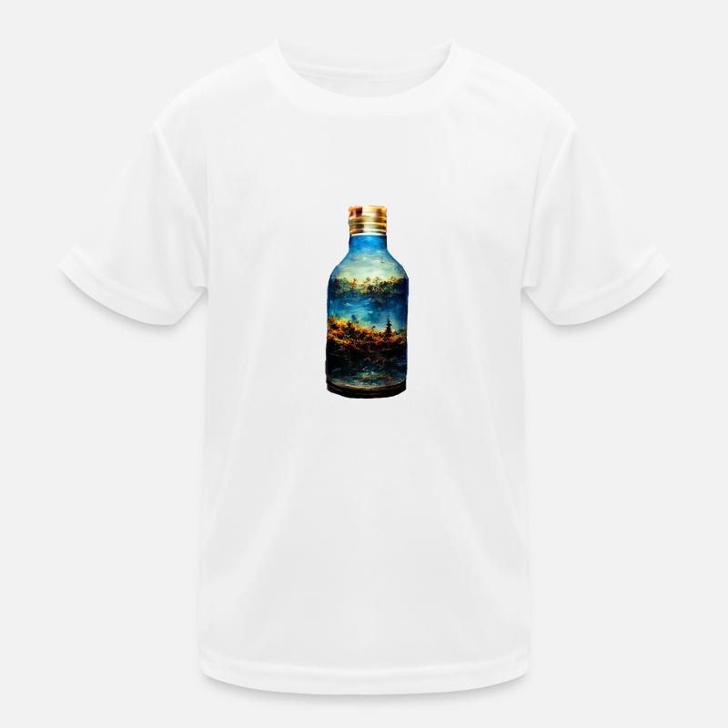 Eine Welt in einer Flasche Kinder Funktions-T-Shirt