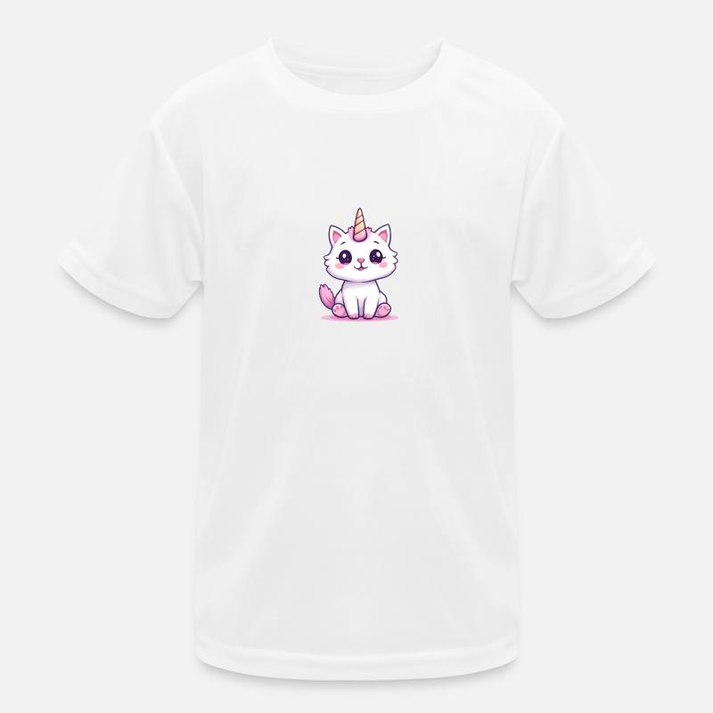 Einhornkatze Kinder Funktions-T-Shirt