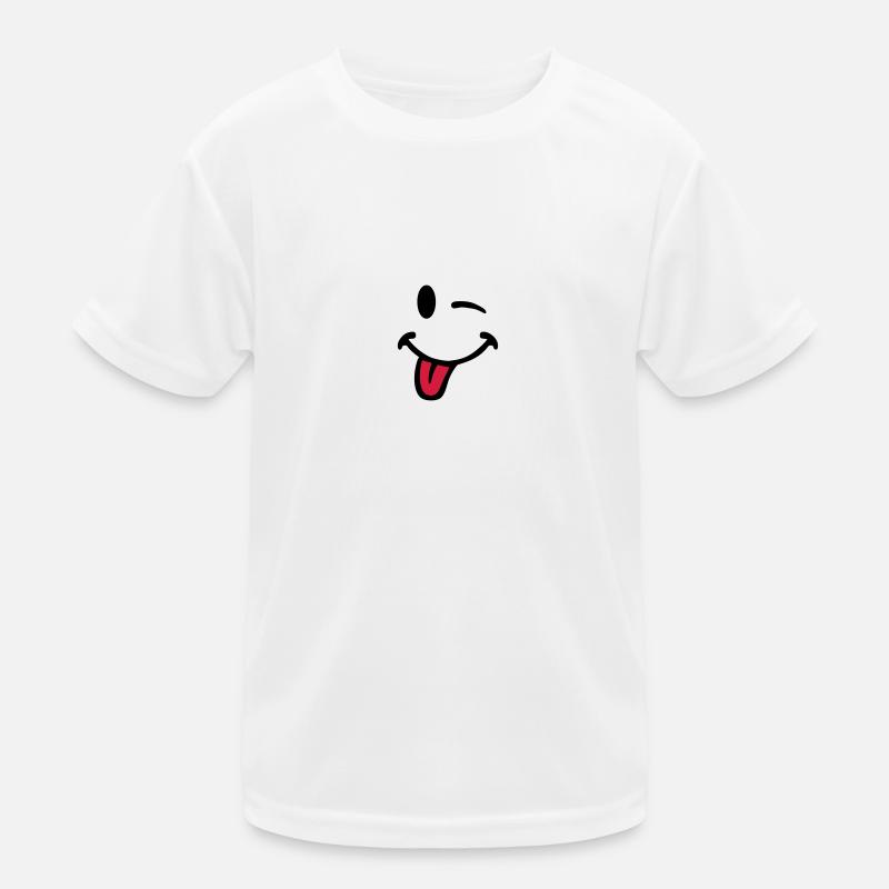 Smiley pulls the tongue 7012 Kids Functional T-Shirt