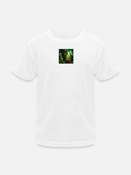 Horror jungle - Kinder Funktions-T-Shirt - Weiß - Vorne