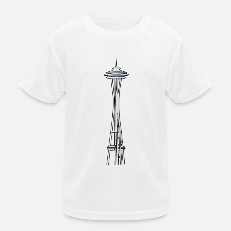 „Space Needle" à Seattle T-shirt sport Enfant