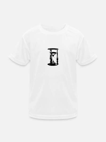 Hourglass black - Kids Functional T-Shirt - white - Front
