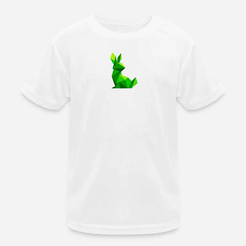 Lowpoly Kaninchen - Kinder Funktions-T-Shirt - Weiß