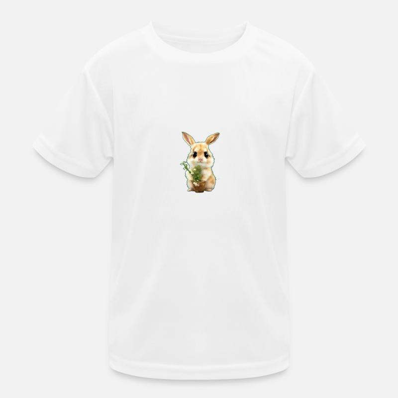 Petit lapin aux fleurs T-shirt sport Enfant