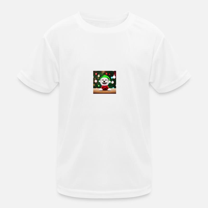 Chien mignon dans le sentiment de Noël T-shirt sport Enfant