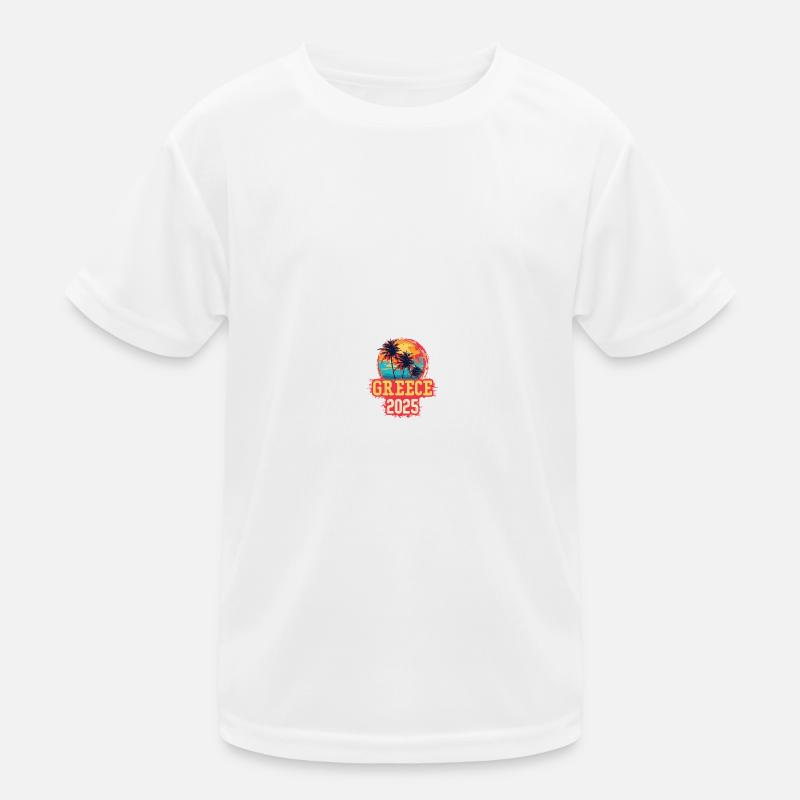 Grèce 2025 Palmiers T-shirt sport Enfant