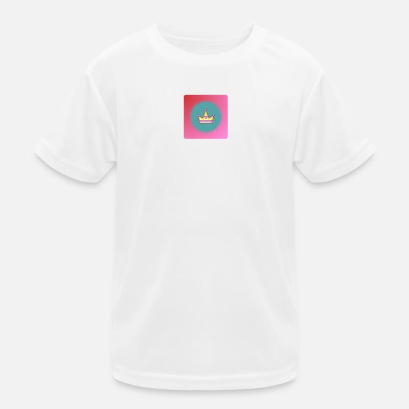 Pastellkrone mit Herz Kinder Funktions-T-Shirt
