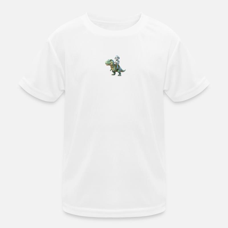 Effi AI: Dino-Abenteuer – Süßer Roboter mit Dinosa Kinder Funktions-T-Shirt