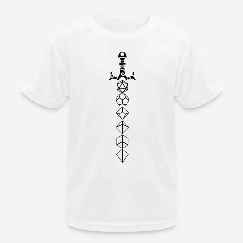 Dungeon Dice Sword Kids Functional T-Shirt