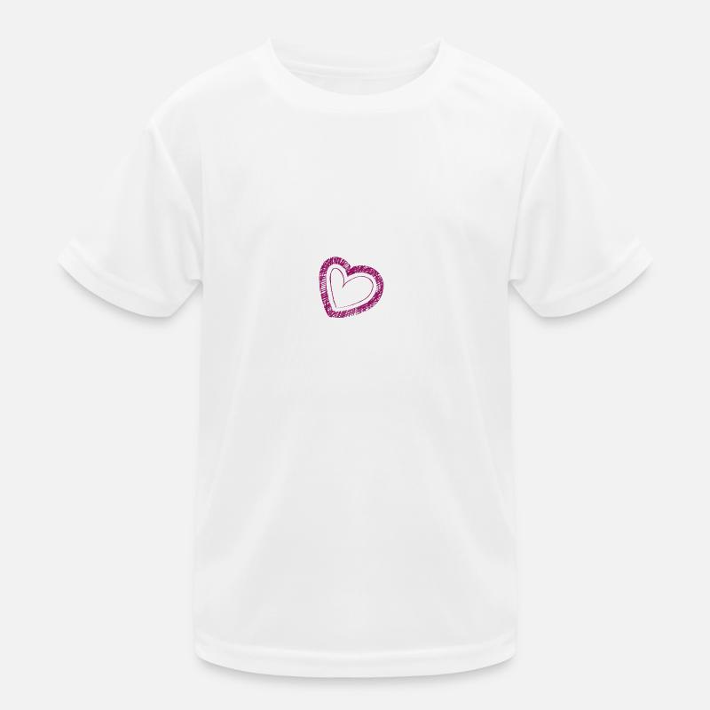 Heart, love, drawing, hearts, sketch Kids Functional T-Shirt