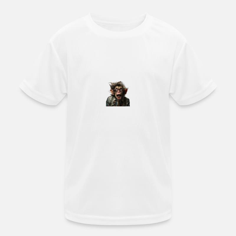 crazy professor monkey Kinder Funktions-T-Shirt