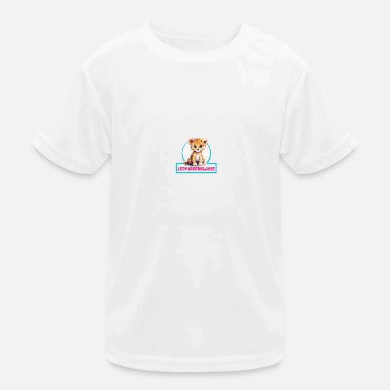 Leopardenklasse Klassentier Leopard Kinder Funktions-T-Shirt