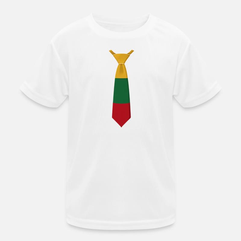 Lithuania Tie – Flag Design Kids Functional T-Shirt