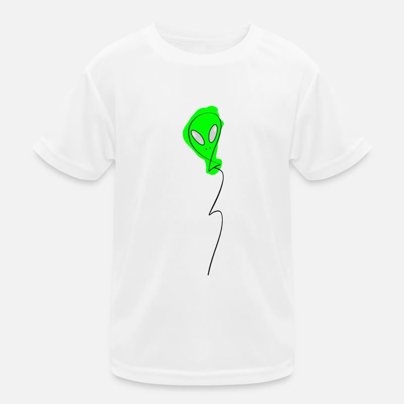 Außerirdischer - Kinder Funktions-T-Shirt - Weiß