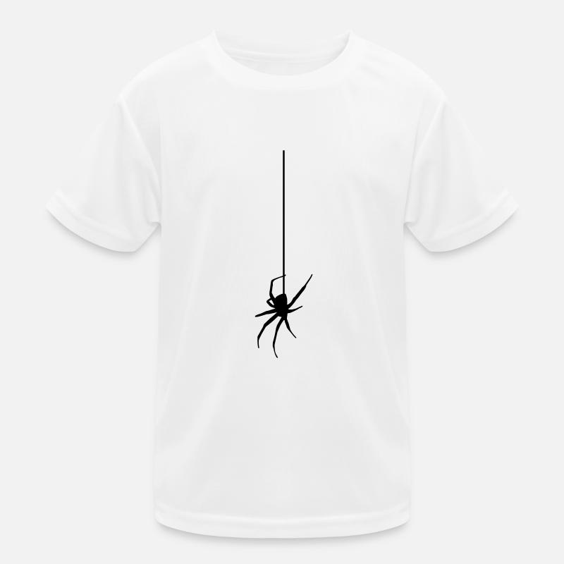 Spinne am Faden Kinder Funktions-T-Shirt