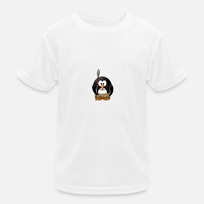 Penguin natif dans l'âge de pierre T-shirt sport Enfant
