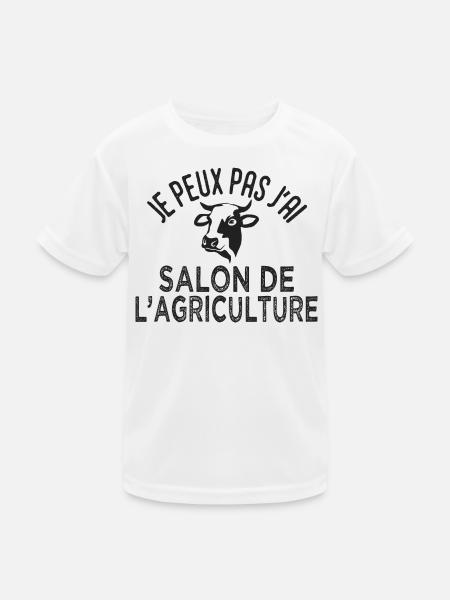 Agriculteur je peux pas jai salon de l agriculture - T-shirt sport Enfant - blanc - Devant