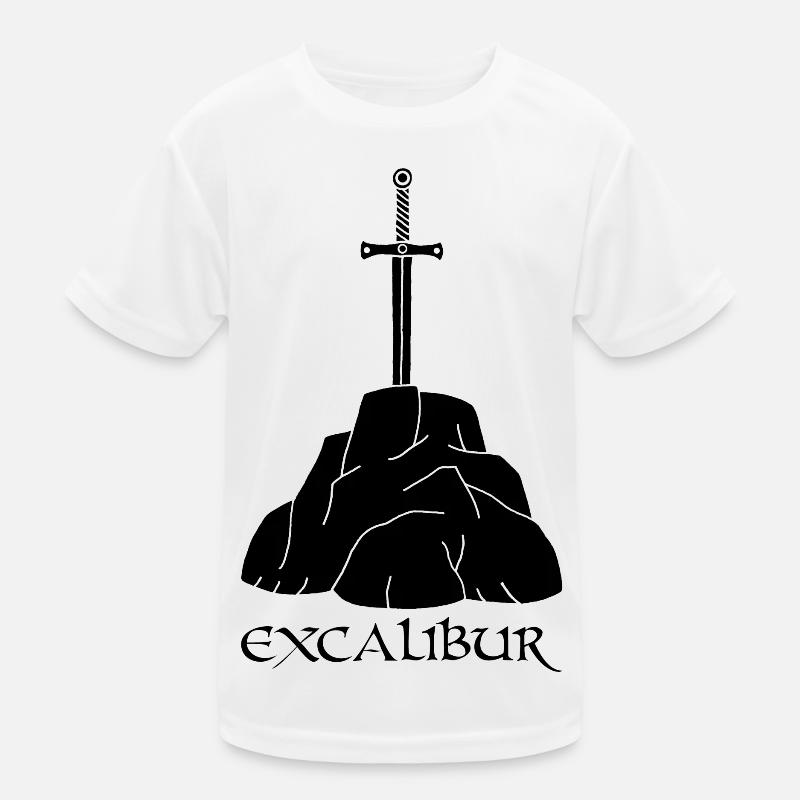 Das Excalibur Schwert (Schwarz) Kinder Funktions-T-Shirt
