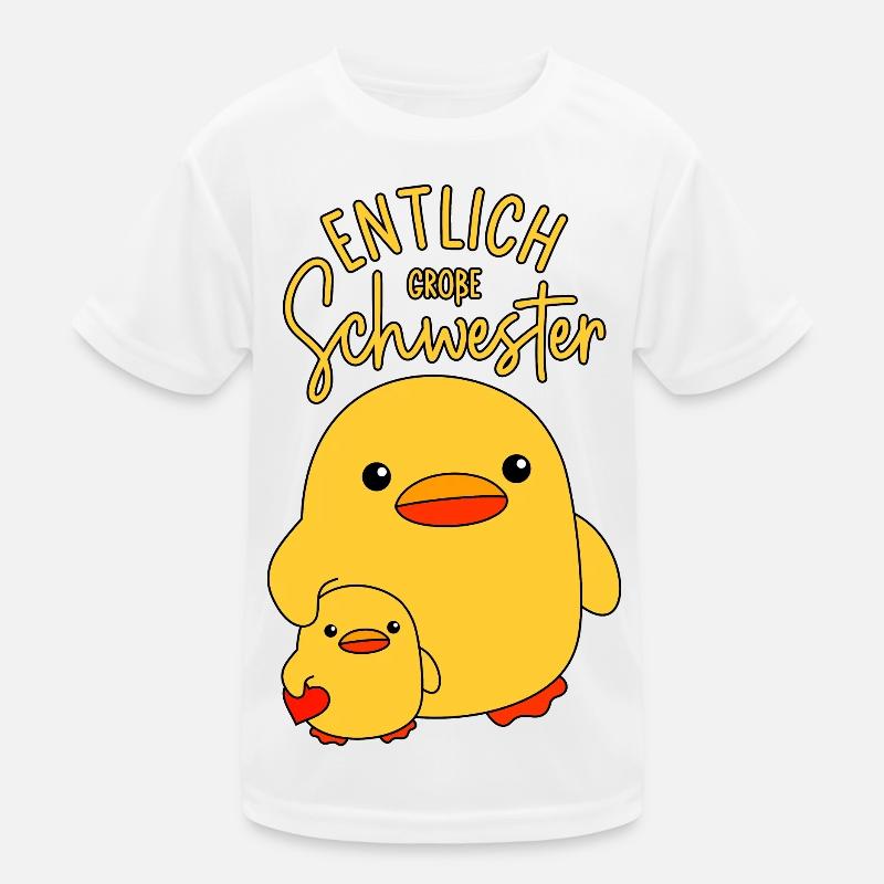 Enten Geschwister Endlich ENTlich Große Schwester Kinder Funktions-T-Shirt
