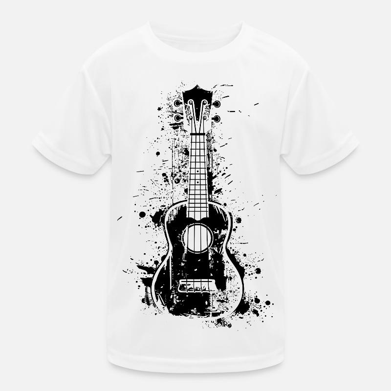 Ukulele Farbklecks Kinder Funktions-T-Shirt