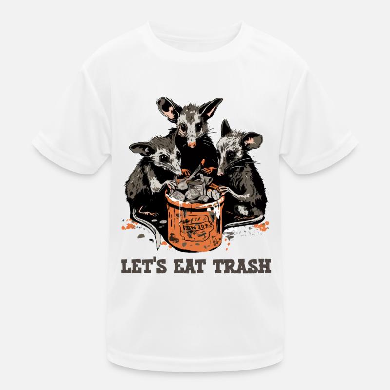 Possum lässt Müll essen Kinder Funktions-T-Shirt
